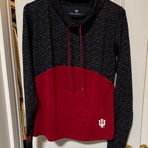 Indiana University Women's Black and Red Pullover.
